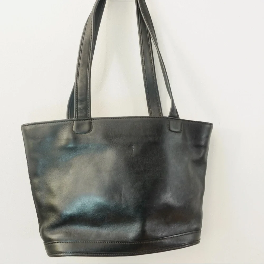 Coach Black Leather Tote Bag
